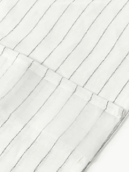 Halbtransparente Gardine Birch mit Schlaufenband, 2 Stück