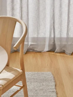 Halbtransparente Gardine Ibiza mit Schlaufenaufhängung, 2 Stück