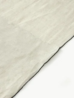 Halbtransparente Leinengardine Eleonara mit Tunnelsaum, 2 Stück