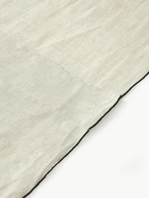 Halbtransparente Leinengardine Eleonara mit Tunnelsaum, 2 Stück