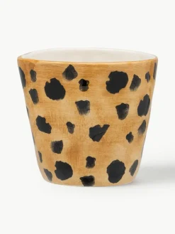 Handbemalte Espressotassen Leopard, 2 Stück