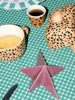 Handbemalte Espressotassen Leopard, 2 Stück