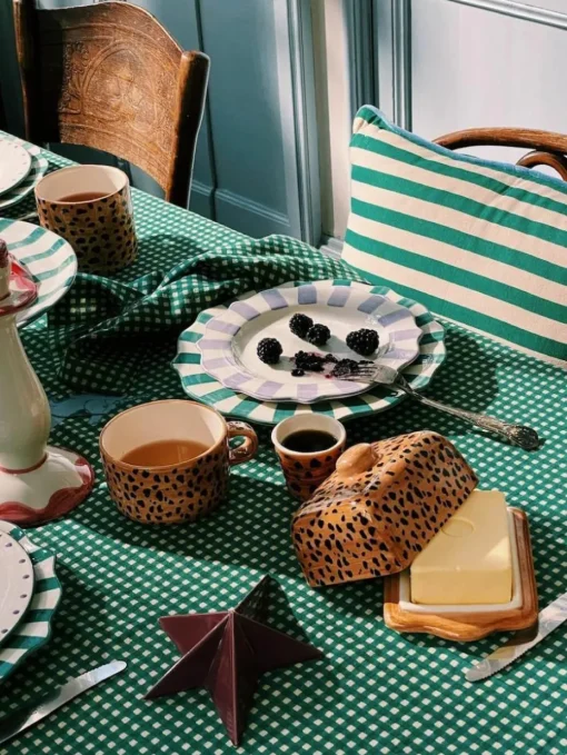 Handbemalte Espressotassen Leopard, 2 Stück