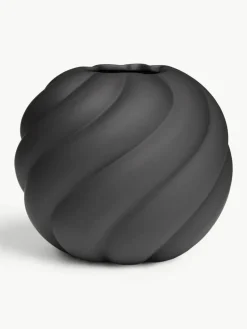 Handbemalte Keramik-Vase Twist Ball, H 20 cm