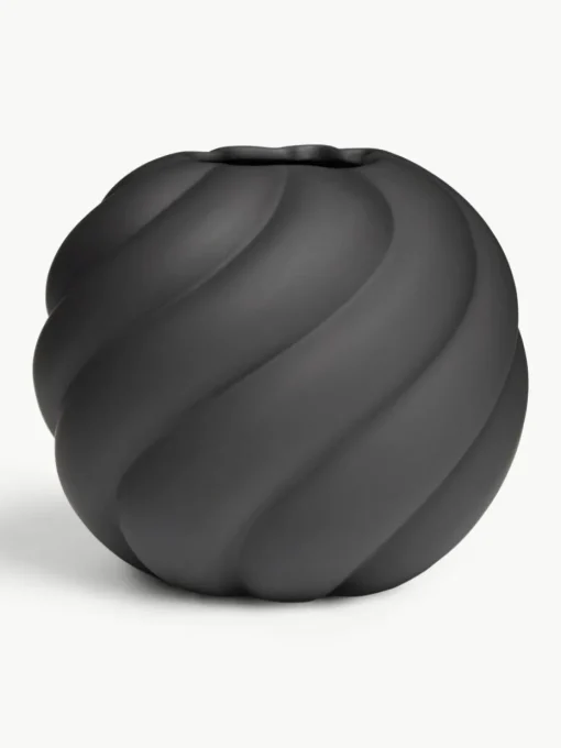 Handbemalte Keramik-Vase Twist Ball, H 20 cm