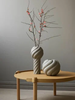 Handbemalte Keramik-Vase Twist Pillar, H 34 cm