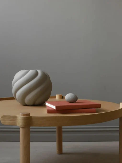 Handbemalte Keramik-Vase Twist Ball, H 20 cm