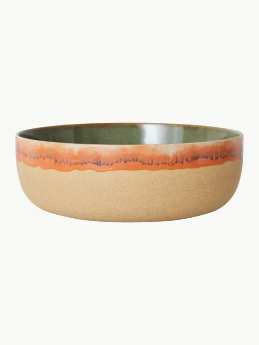 Handbemalte Schüssel 70's mit reaktiver Glasur