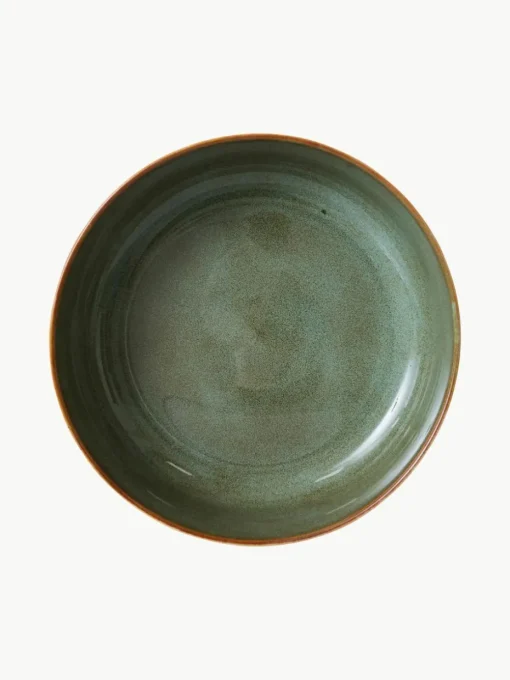 Handbemalte Schüssel 70's mit reaktiver Glasur