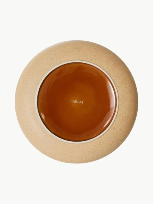 Handbemalte Schüssel 70's mit reaktiver Glasur
