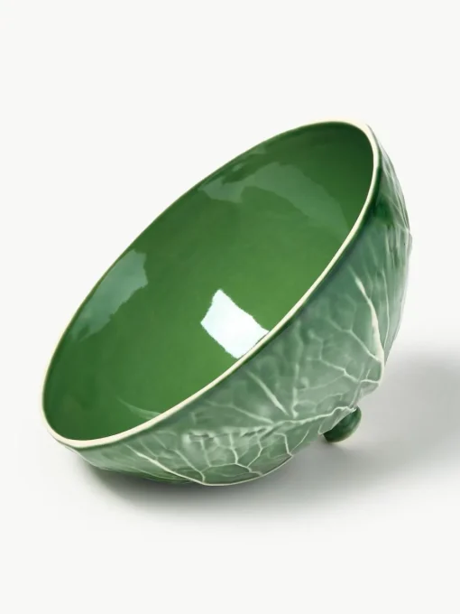 Handbemalte Servierplatte Cabbage mit Abdeckung