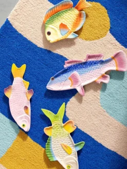 Handbemalte Servierplatte Fish aus Dolomit
