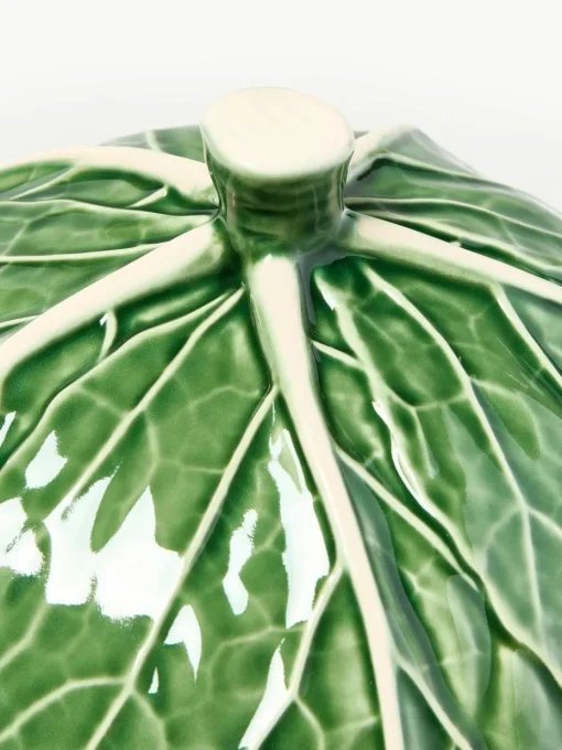 Handbemalte Servierplatte Cabbage mit Abdeckung