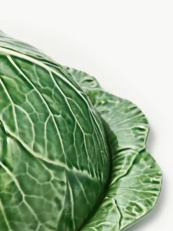 Handbemalte Servierplatte Cabbage mit Abdeckung