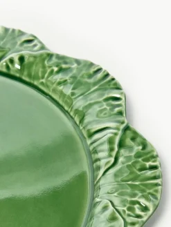 Handbemalte Servierplatte Cabbage mit Abdeckung