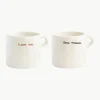 Handbemalte Tassen Perfect Morning, 2er-Set