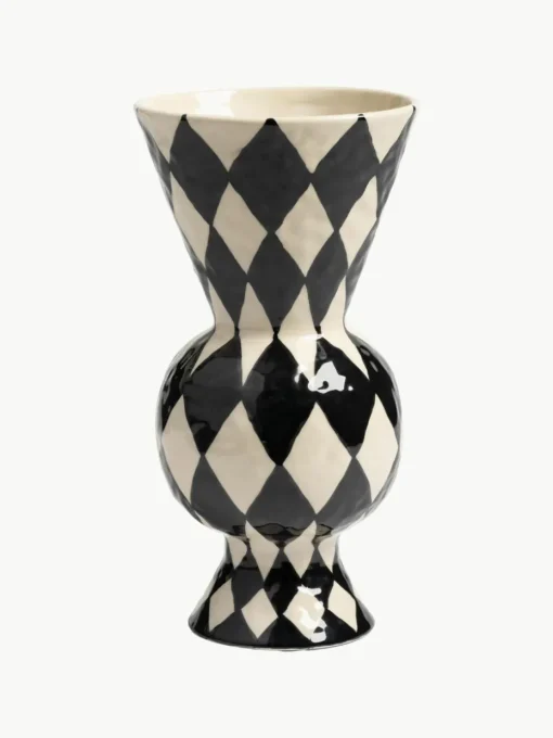 Handbemalte Vase Rhombic, H 30 cm