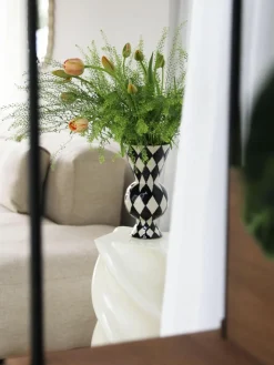Handbemalte Vase Rhombic, H 30 cm