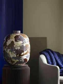 Handbemalte Vase Thyra, H 50 cm
