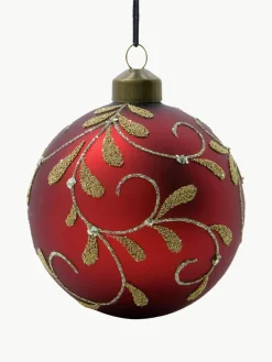Handbemalte Weihnachtskugeln Flori, 4 Stück