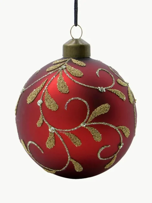 Handbemalte Weihnachtskugeln Flori, 4 Stück