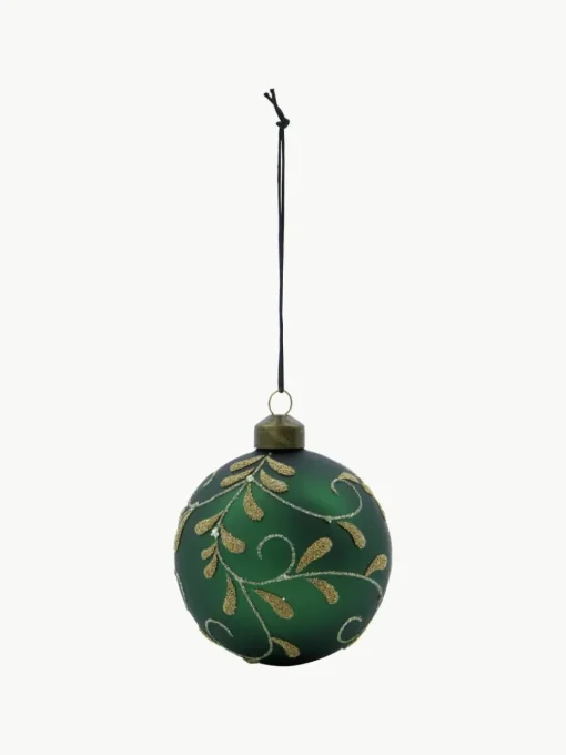 Handbemalte Weihnachtskugeln Flori, 4 Stück