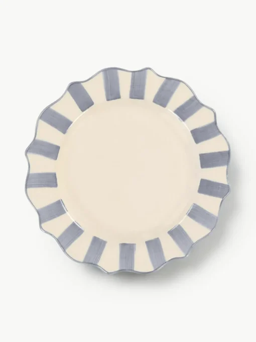 Handbemalter Frühstücksteller Lilac Scalloped