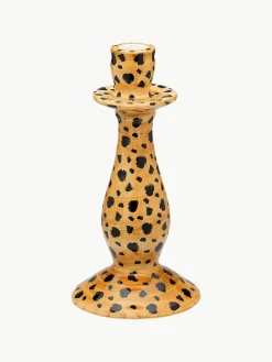 Handbemalter Kerzenhalter Leopard