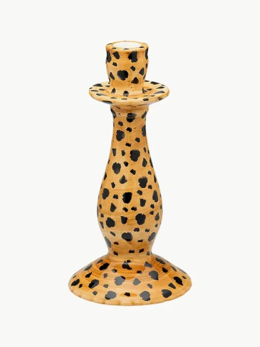 Handbemalter Kerzenhalter Leopard