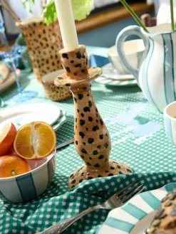 Handbemalter Kerzenhalter Leopard