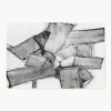 Handbemalter Leinwanddruck Dark Abstract
