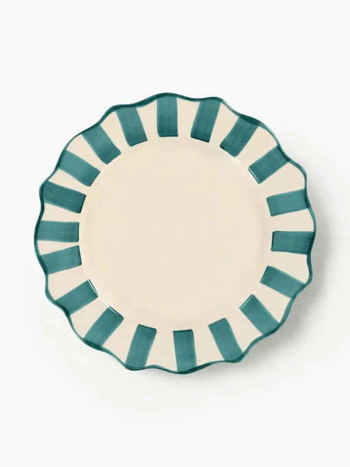 Handbemalter Speiseteller Pine Scalloped