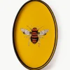 Handbemaltes Dekotablett Fauna mit Bienen-Motiv