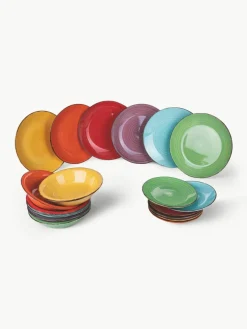 Handbemaltes Geschirr-Set Baita, 6 Personen (18-tlg.)