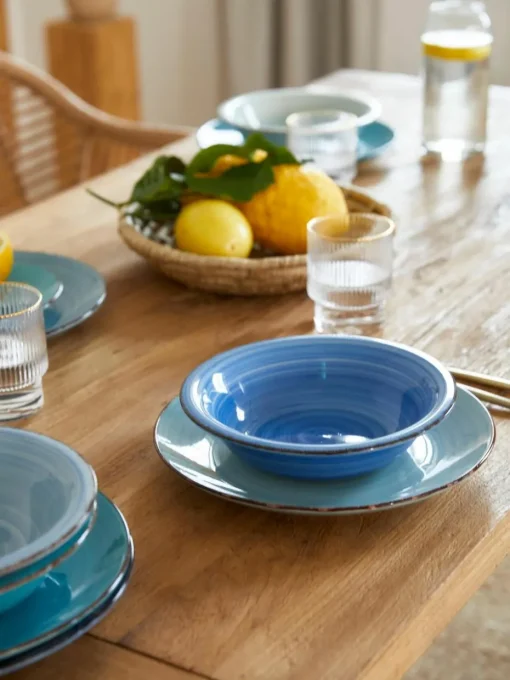 Handbemaltes Geschirr-Set Baita, 6 Personen (18-tlg.)