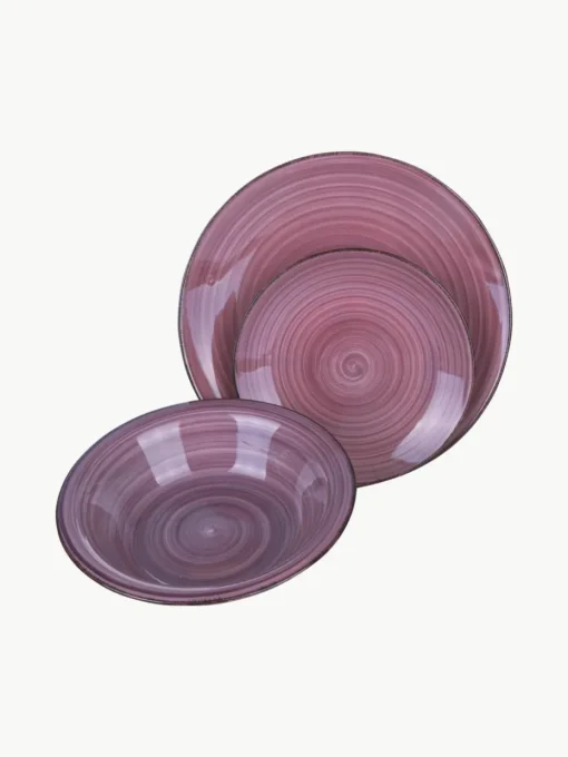 Handbemaltes Geschirr-Set Baita, 6 Personen (18-tlg.)