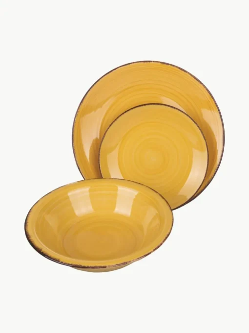 Handbemaltes Geschirr-Set Baita, 6 Personen (18-tlg.)