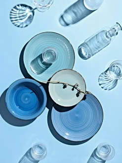 Handbemaltes Geschirr-Set Baita, 6 Personen (18-tlg.)