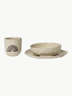 Handbemaltes Kindergeschirrset Naive, 3-tlg.