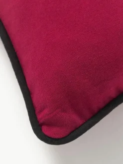 Handbestickte Baumwoll-Kissenhülle Eye