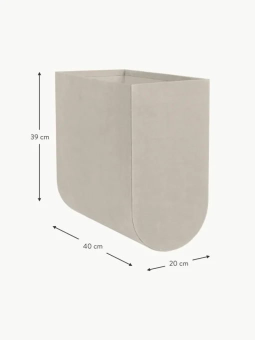 Handgefertigte Aufbewahrungsbox Curved, B 20 cm