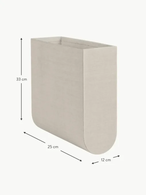 Handgefertigte Aufbewahrungsbox Curved, B 12 cm