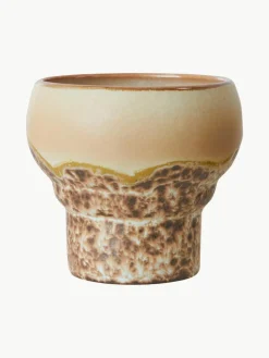 Handgefertigte Becher 70's aus Steinzeug, 2er-Set
