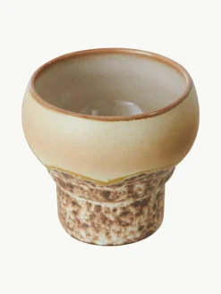 Handgefertigte Becher 70's aus Steinzeug, 2er-Set