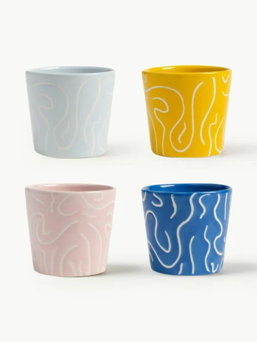 Handgefertigte Becher Soba, 4er-Set