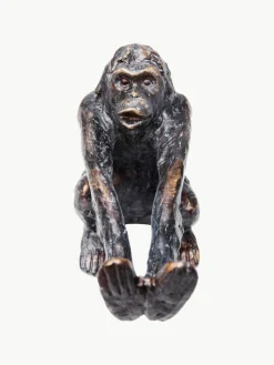 Handgefertigte Buchstützen Monkey Kare, 2er-Set