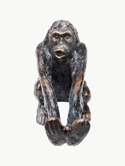 Handgefertigte Buchstützen Monkey Kare, 2er-Set