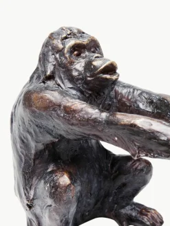 Handgefertigte Buchstützen Monkey Kare, 2er-Set
