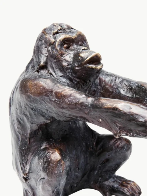 Handgefertigte Buchstützen Monkey Kare, 2er-Set