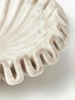 Handgefertigte Deko-Schale Santorini aus Marmor, Ø 18 cm